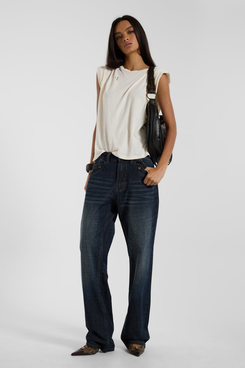 Drummer Low Rise Straight Leg Jeans
