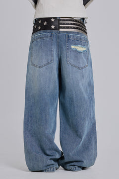 Stars and Stripes Colossus Jeans - W25 / Blue