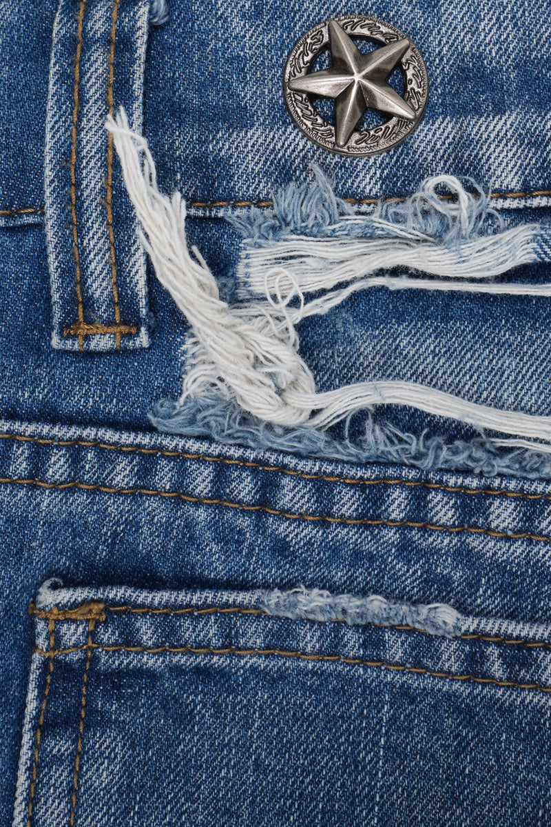 Metal Stud Waistband Muse Jean