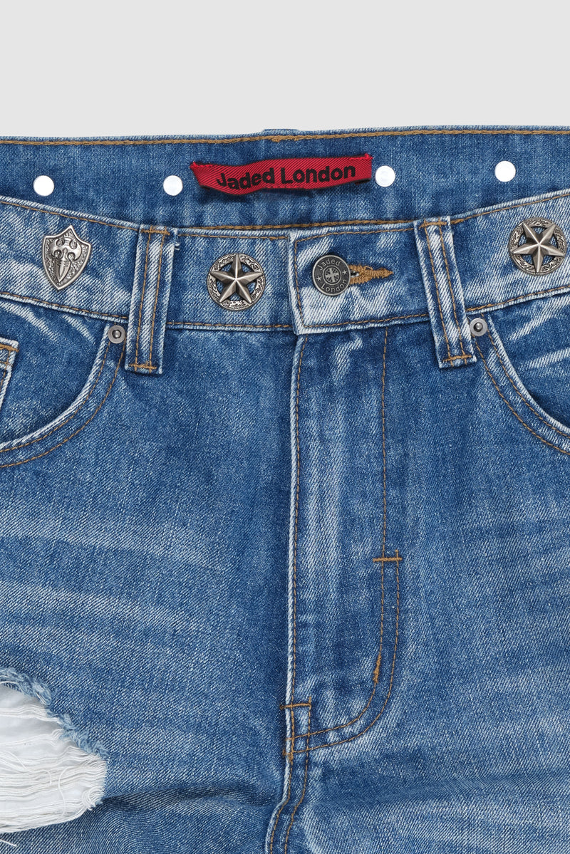 Metal Stud Waistband Muse Jean