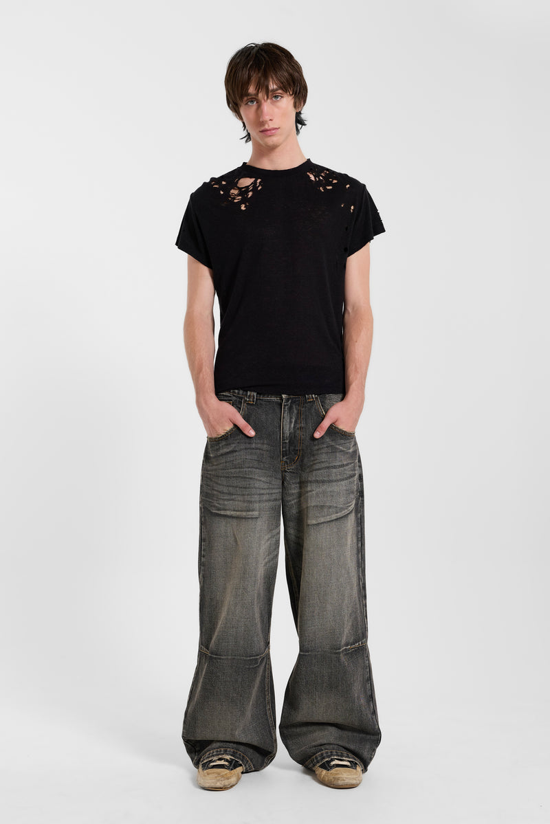 Multi Badge Grey Colossus Jeans