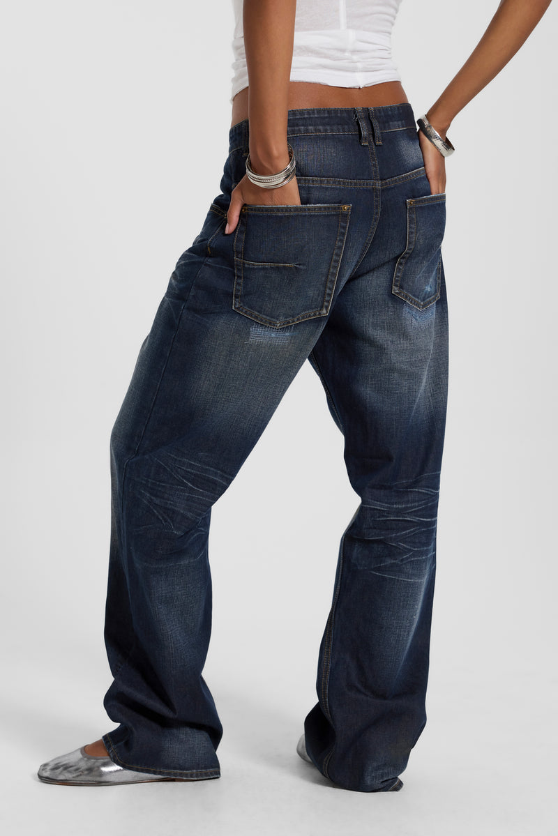 Indigo Wash Straight Leg Muse Jeans