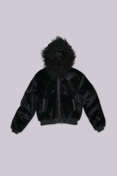 Raven Faux Fur Jacket - M / Black