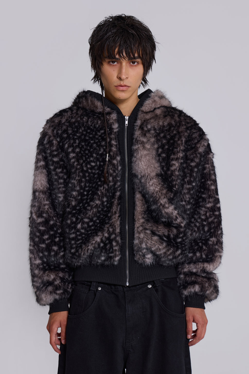 【Jaded London】Fur Jacket (M) Biome Faux Fur Jacket