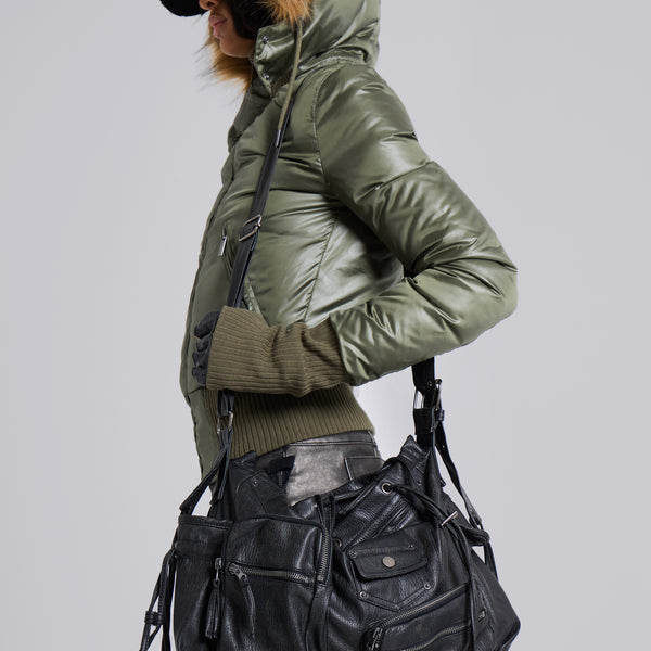 Faux Leather Utility Satchel | Jaded London | Clothing