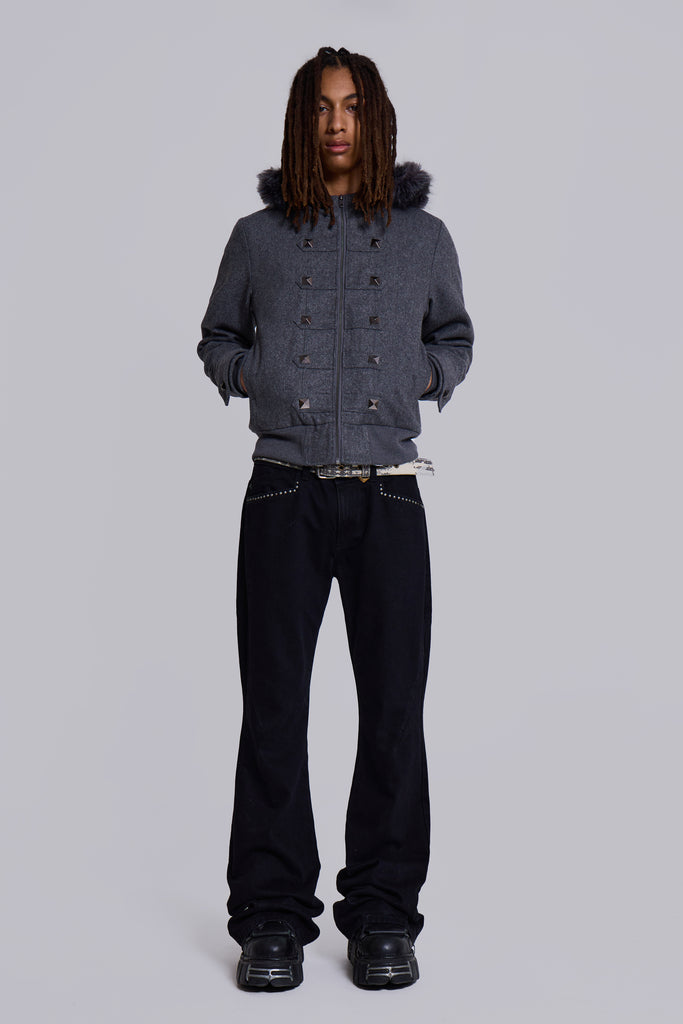 Marl Military Hooded Jacket