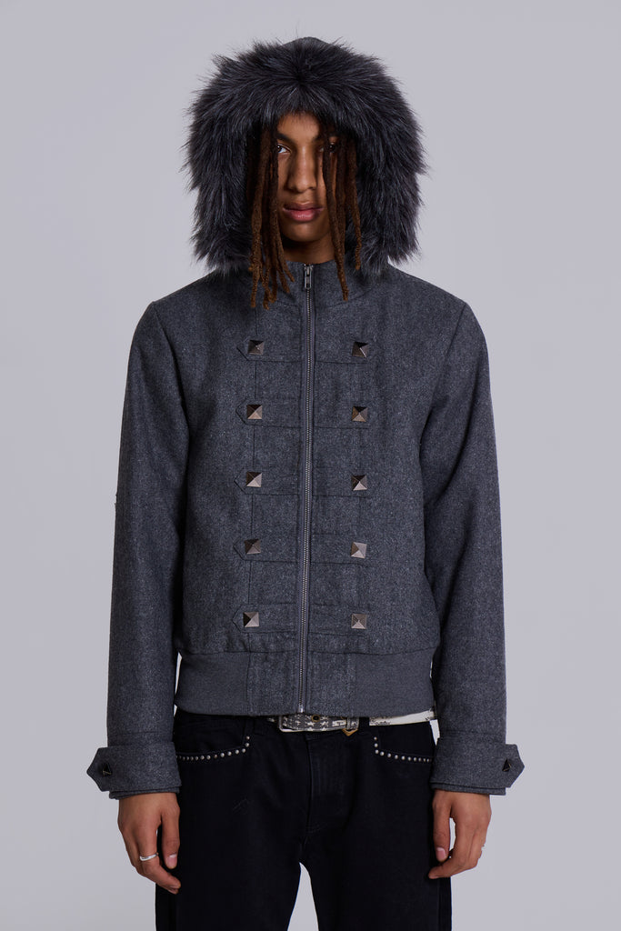 Marl Military Hooded Jacket