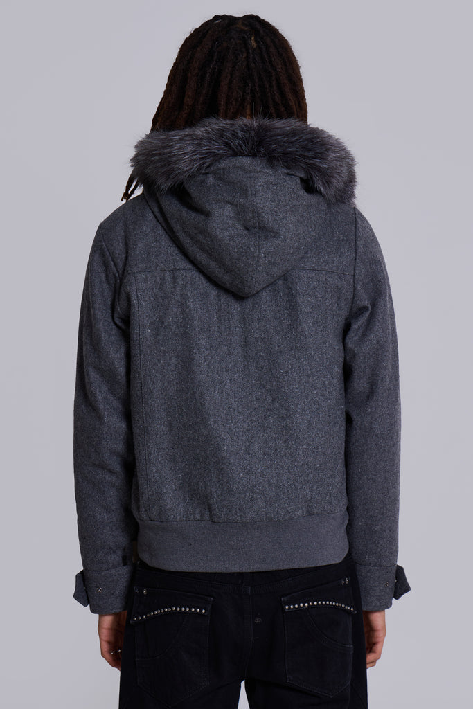 Marl Military Hooded Jacket