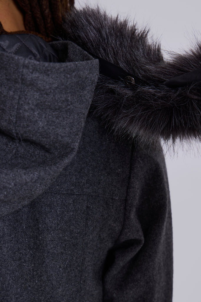 Marl Military Hooded Jacket