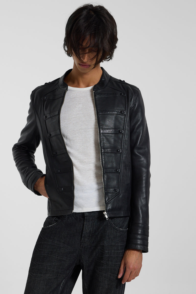 Leather Military Jacket