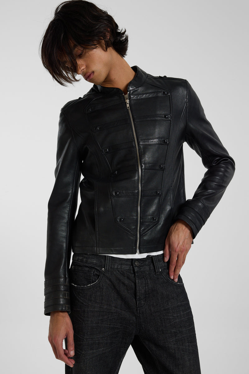 Leather Military Jacket