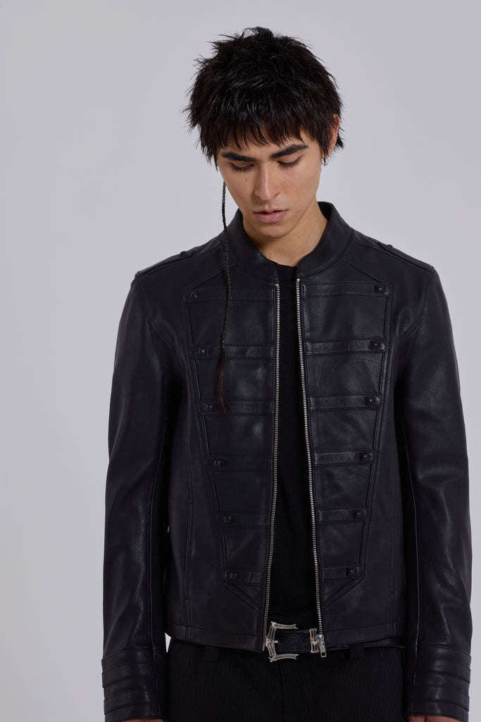 Leather Military Jacket