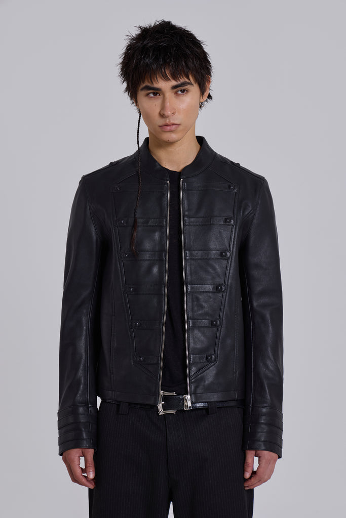 Leather Military Jacket