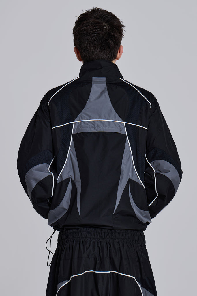 Black Panelled Vapor Jacket | Jaded London | Clothing