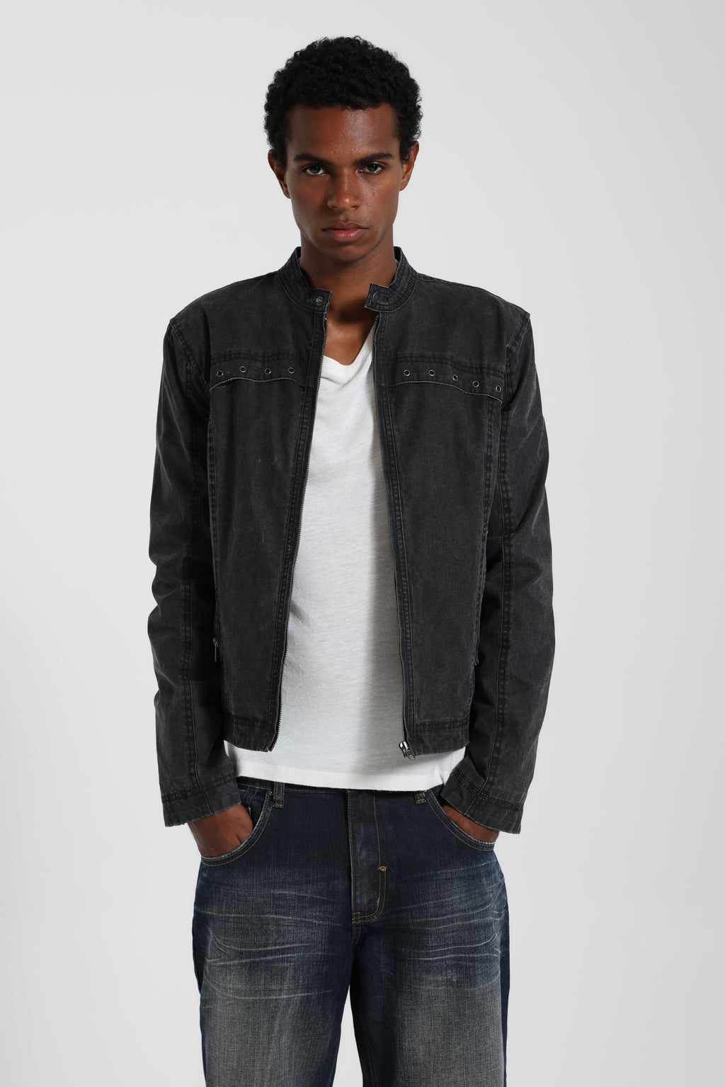 Eyelet Rider Jacket | Jaded London | Clothing