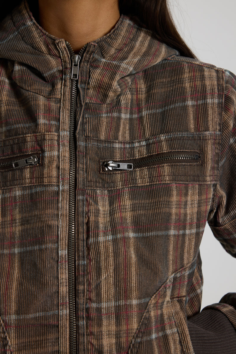Brown Cord Marshal Jacket