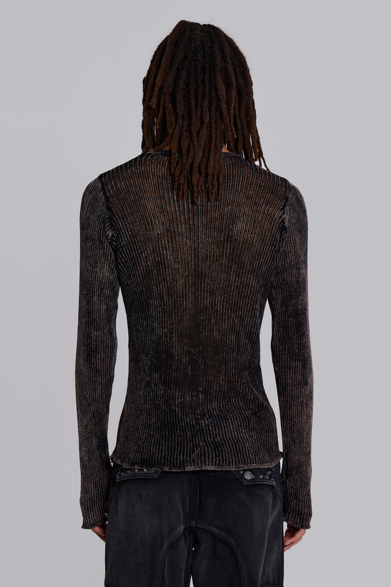 Acid Wash Stray Knit