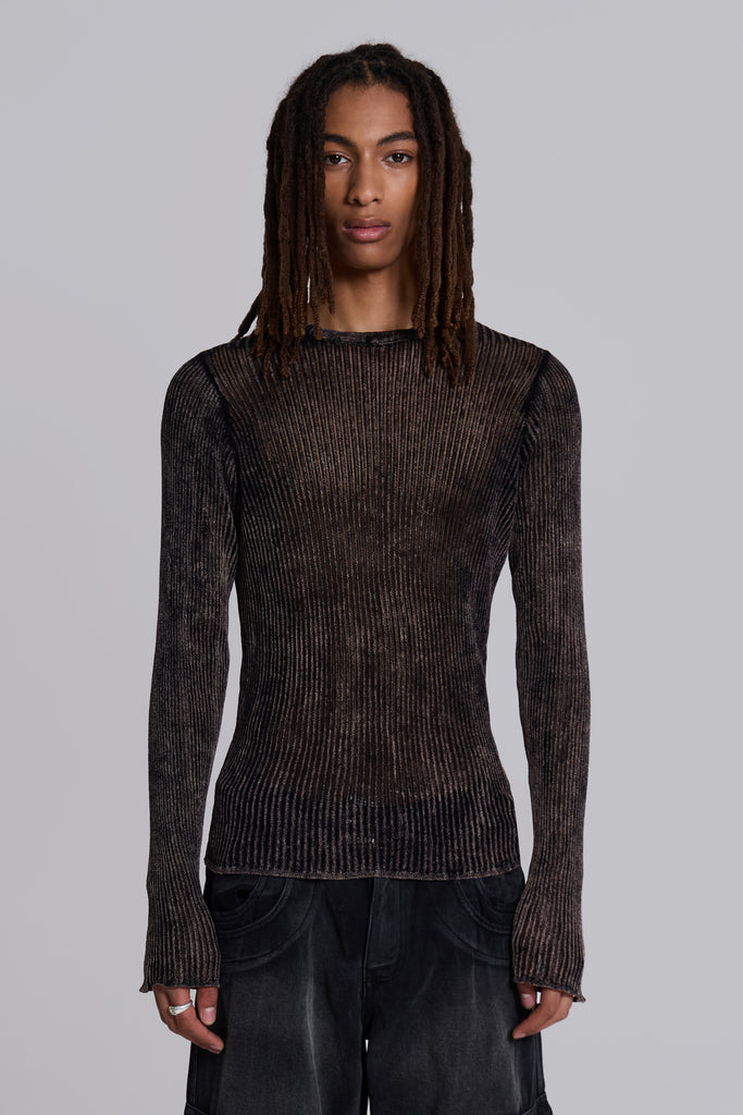 Acid Wash Stray Knit