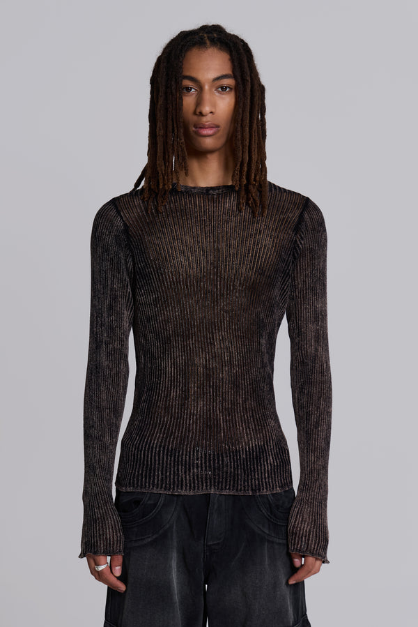 Acid Wash Stray Knit