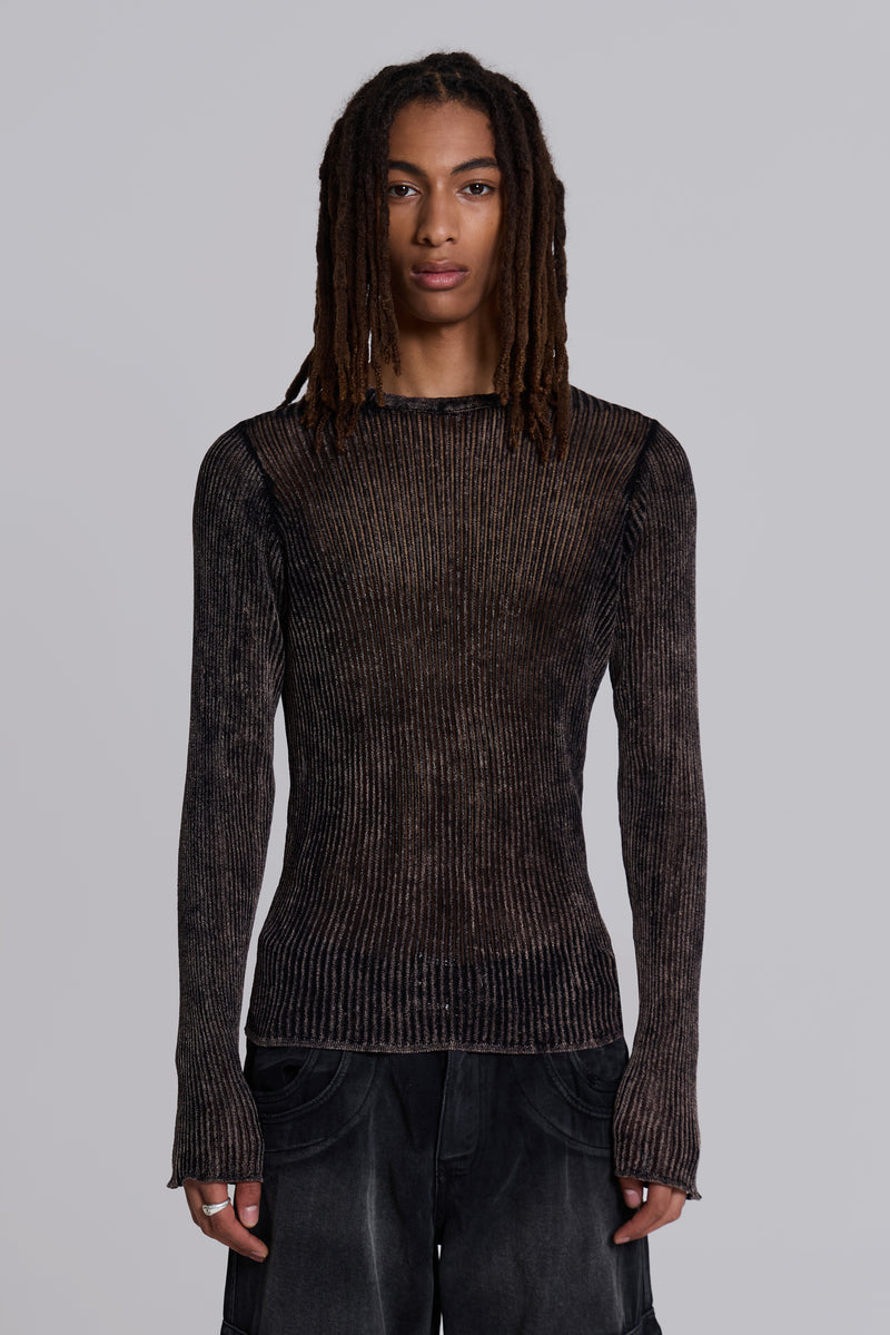 Acid Wash Stray Knit