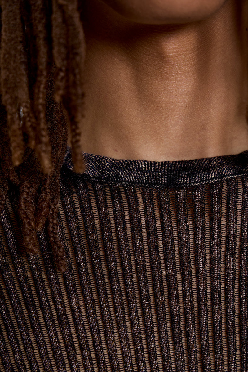 Acid Wash Stray Knit