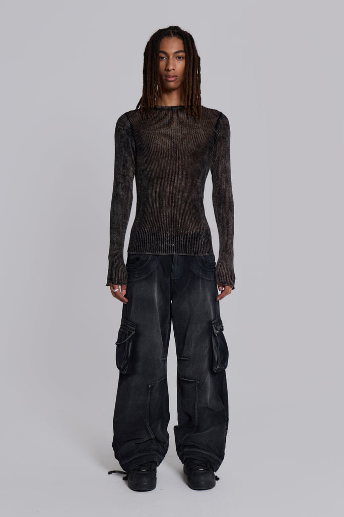 Acid Wash Stray Knit