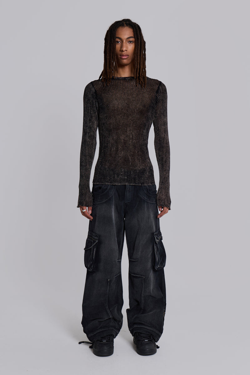 Acid Wash Stray Knit