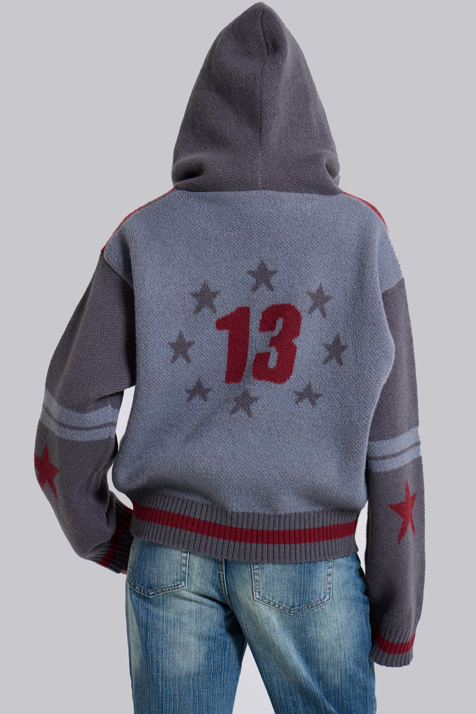 LDN Knitted Zip-Up Hoodie