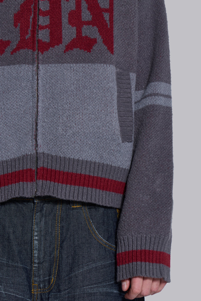 LDN Knitted Zip-Up Hoodie