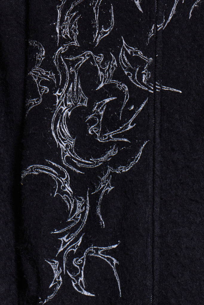 Scratch Mohair Zip-Up Hoodie