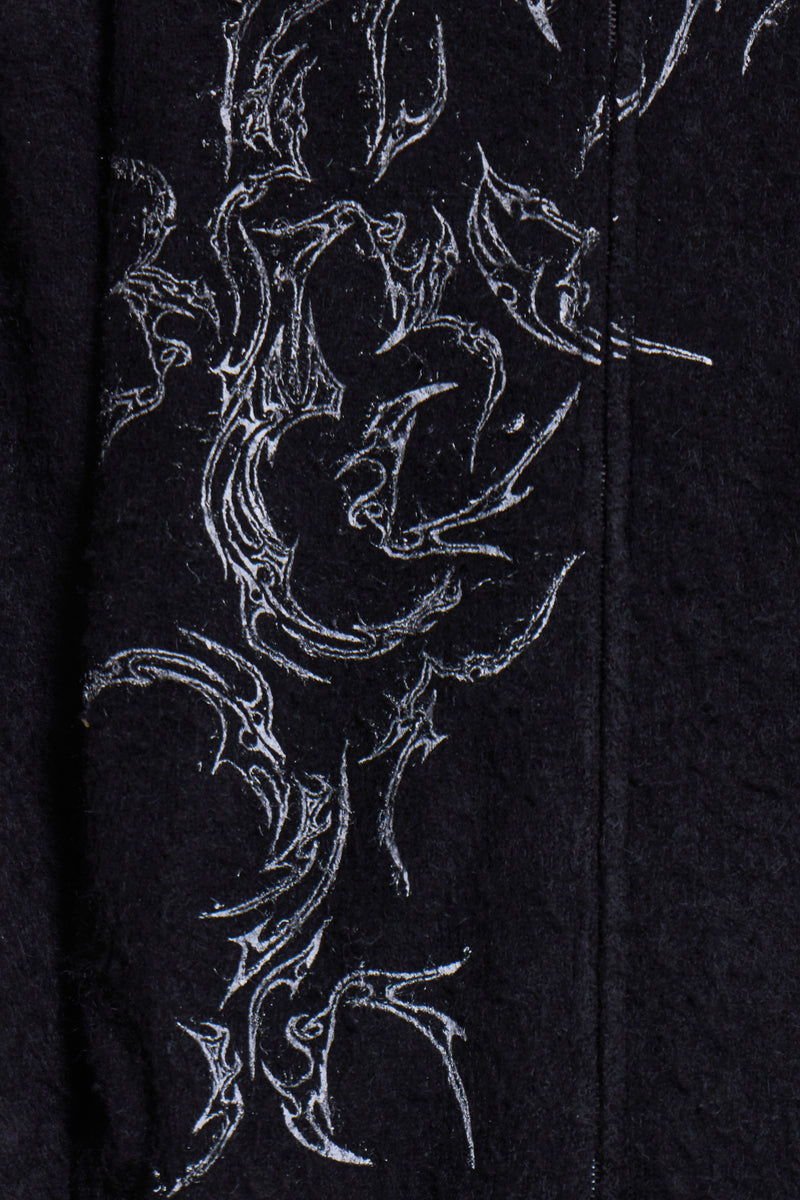 Scratch Mohair Zip-Up Hoodie