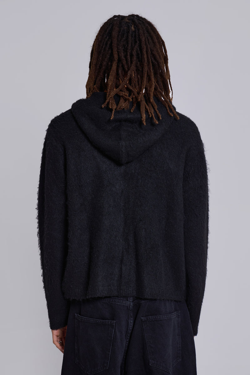 Scratch Mohair Zip-Up Hoodie