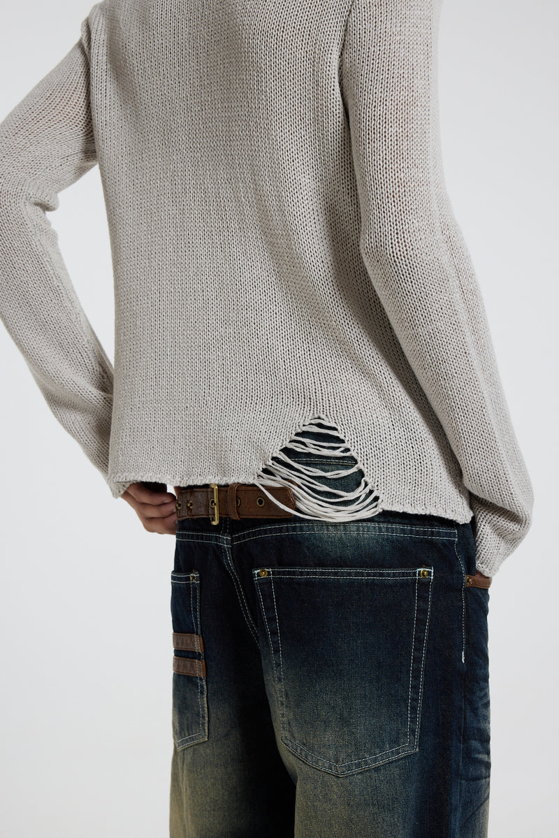 Wilson Knit Jumper in Grey