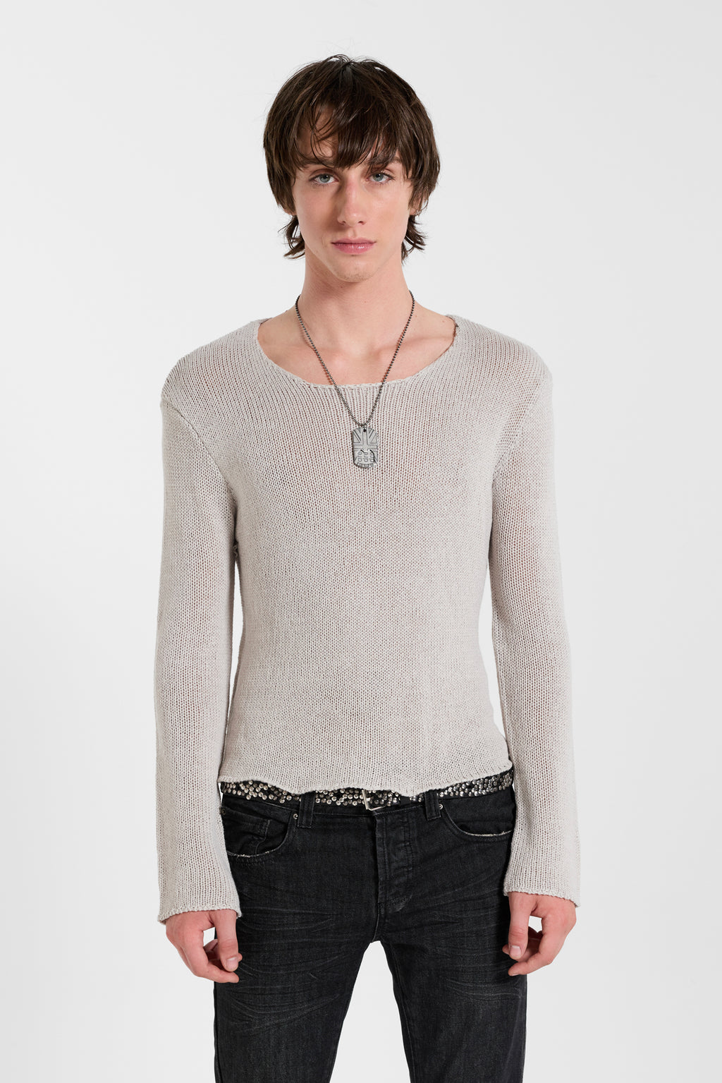 Wilson Knit Jumper in Grey | Jaded London | Clothing