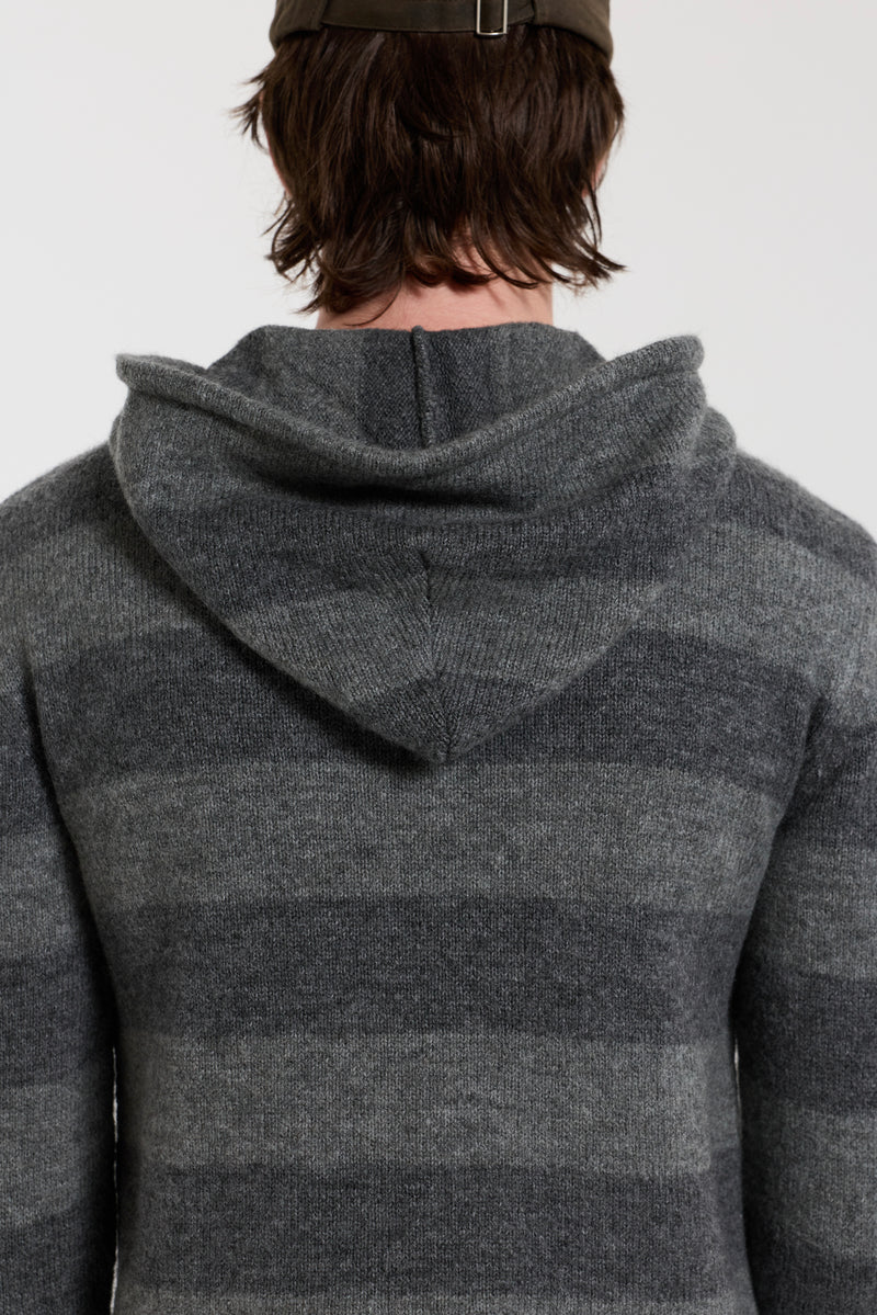 Dornan Striped Knit Hoodie