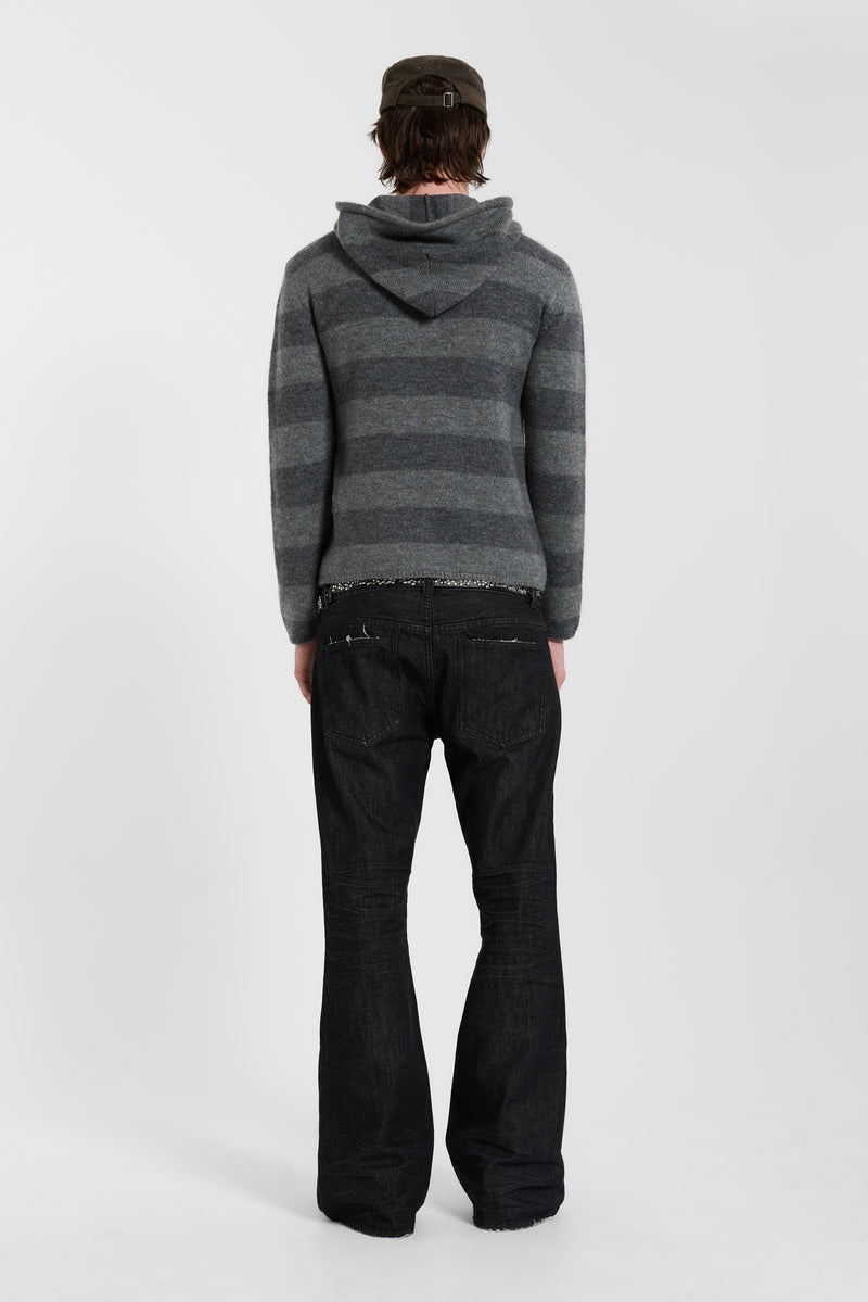 Dornan Striped Knit Hoodie