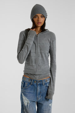 Storm Knitted Hoodie - XXS / Grey