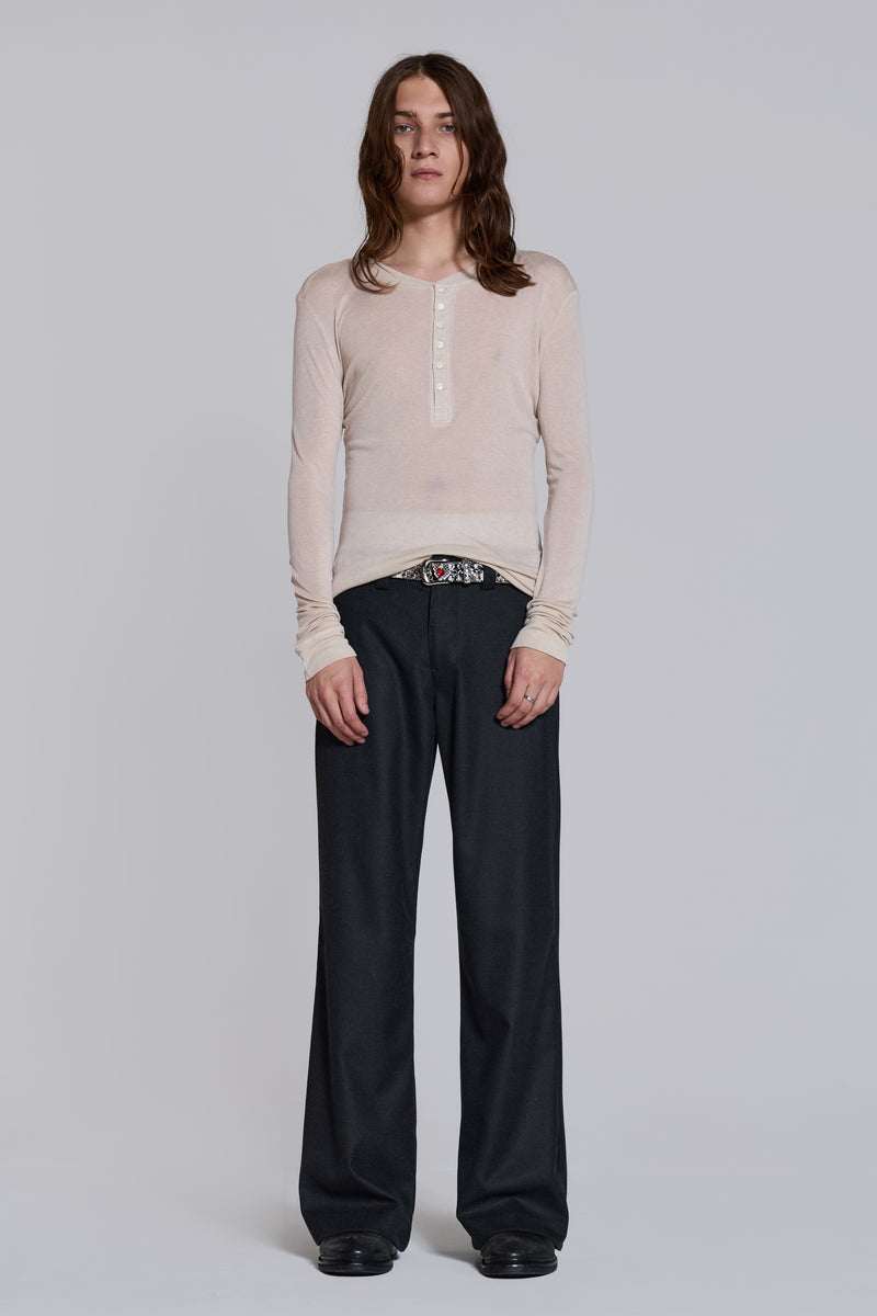 Oatmeal Haze Henley Top