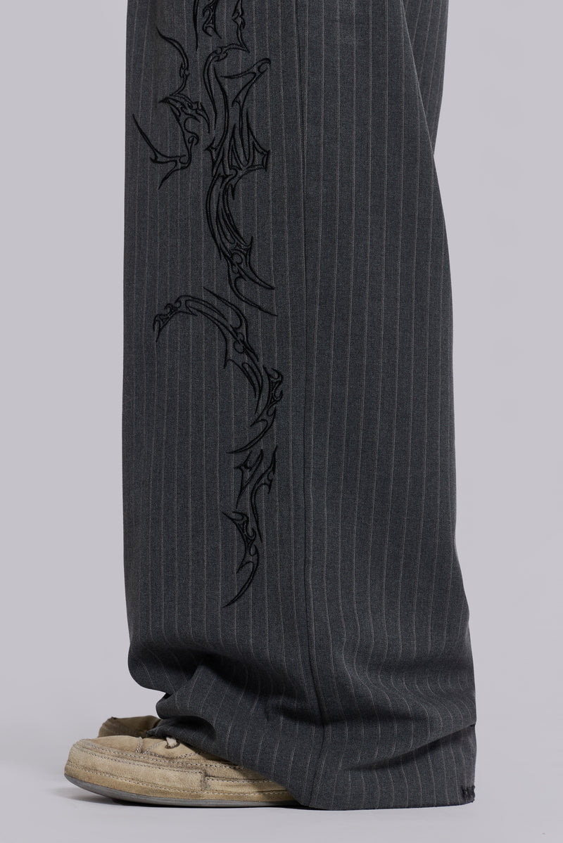 Tattoo Pinstripe Goliath Suit Pants