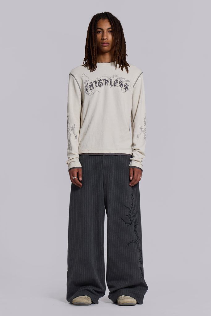 Tattoo Pinstripe Goliath Suit Pants