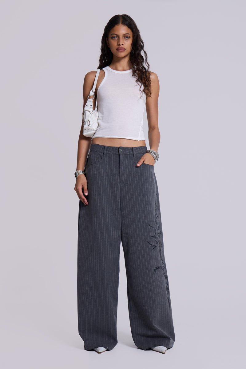 Tattoo Pinstripe Goliath Suit Pants