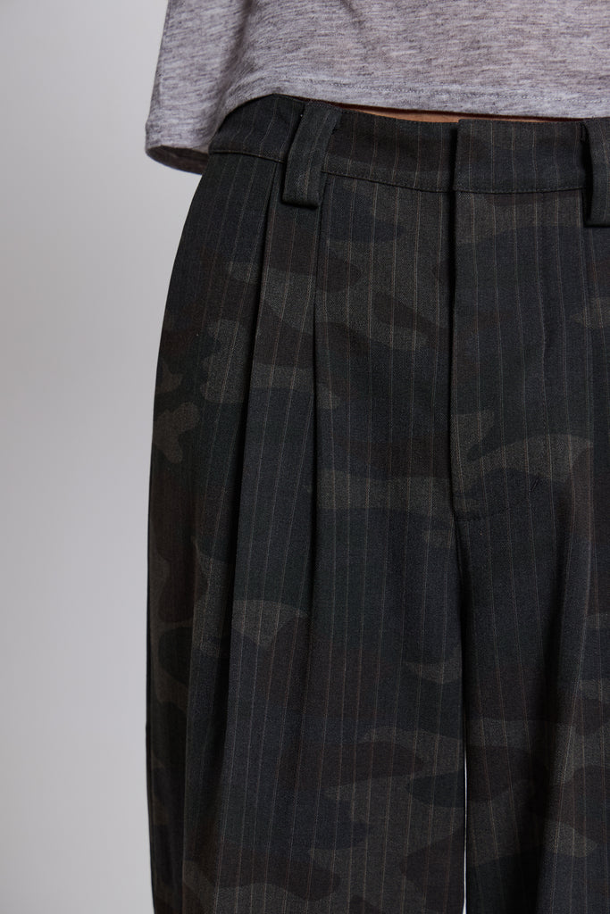 Camo Pinstripe Goliath Suit Pants