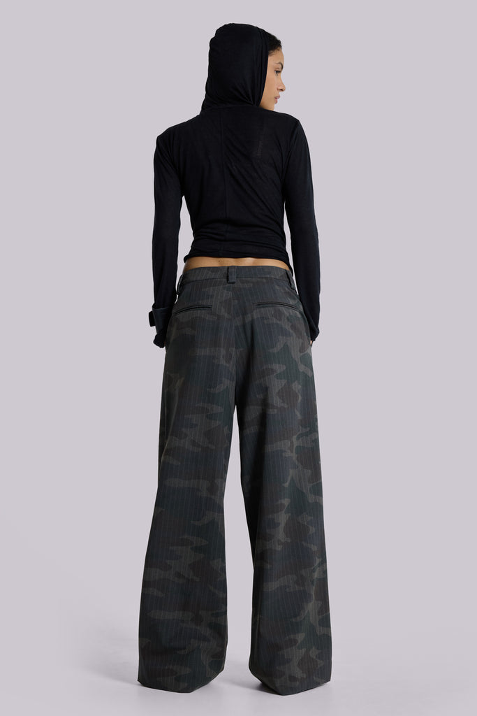 Camo Pinstripe Goliath Suit Pants
