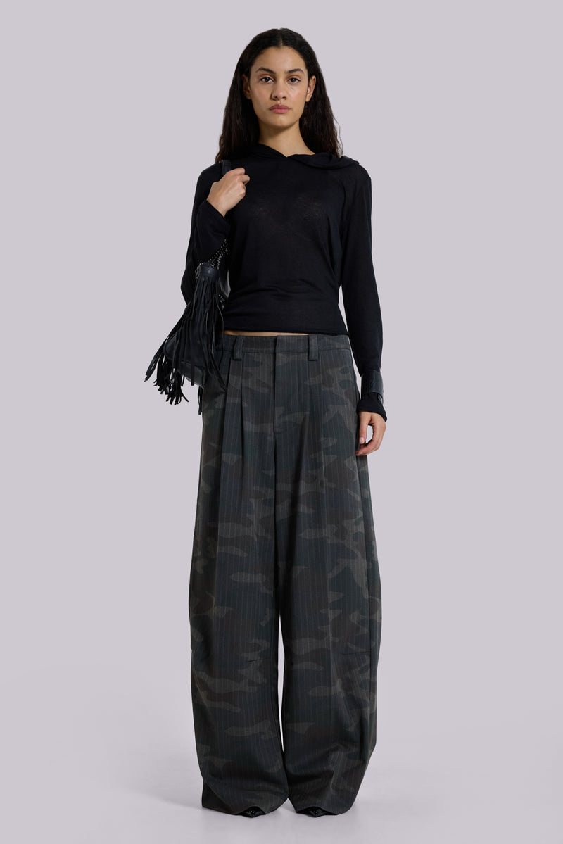 Camo Pinstripe Goliath Suit Pants