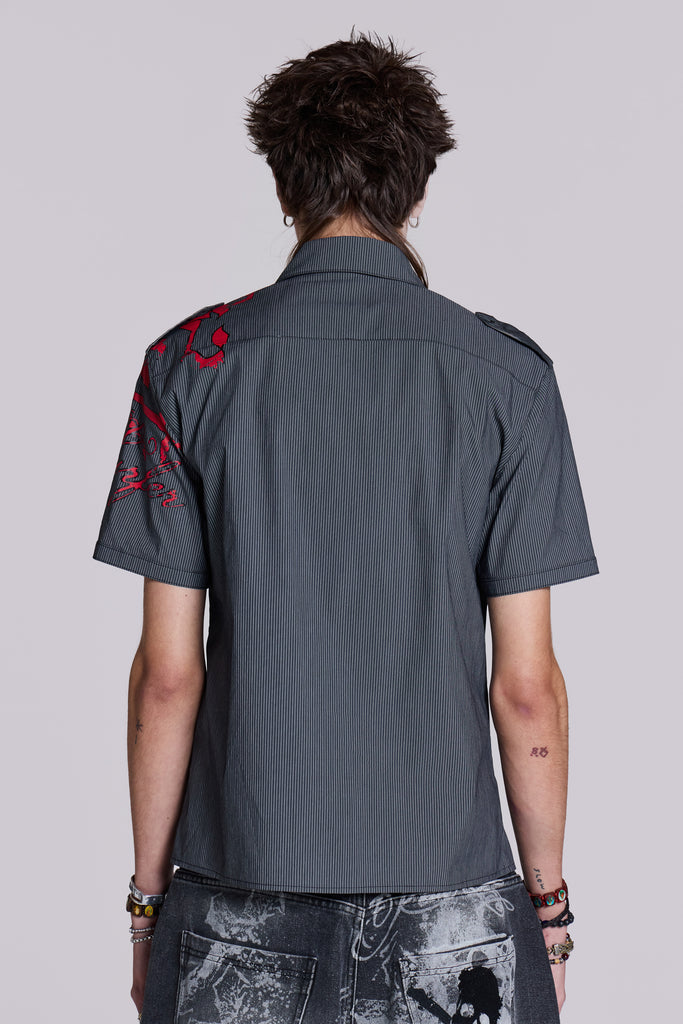 Script Pinstripe Shirt