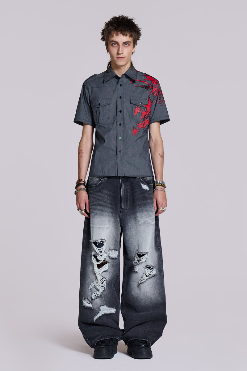 Script Pinstripe Shirt