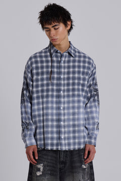 Kasper Inked Flannel Shirt - M / Black