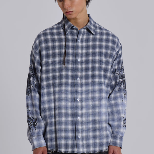 Kasper Inked Flannel Shirt | Jaded London | Clothing
