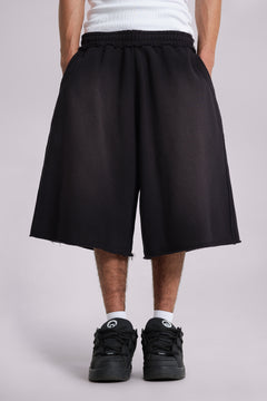 Washed Black Monster Jogger Baggy Shorts Old – view 1