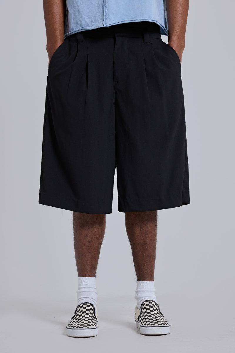 Shop Black Goliath Tailored Baggy Shorts | Jaded London | Clothing